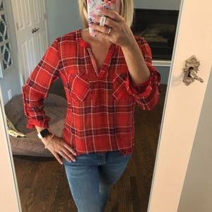 Skies Are Blue Sheer blouse